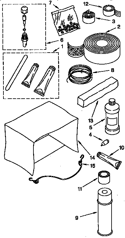 Kenmore 1069741090 optional parts (not included) diagram
