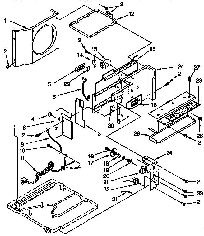 Kenmore 1069740880 air flow and control parts diagram