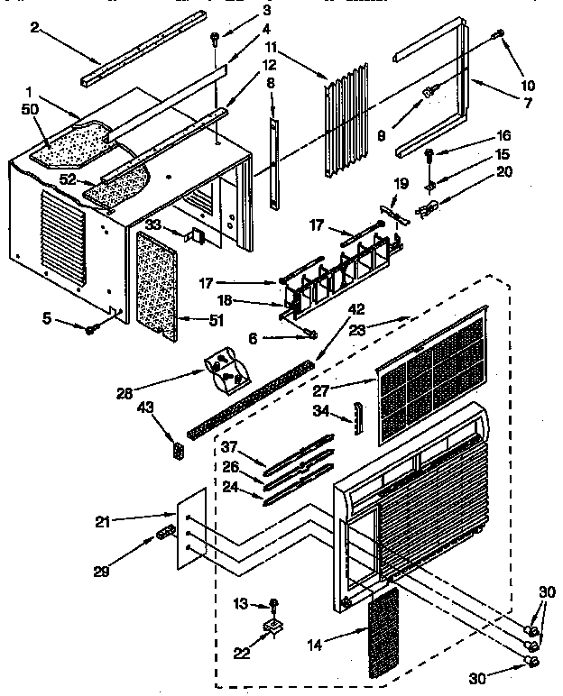Kenmore 1069740880 cabinet parts diagram