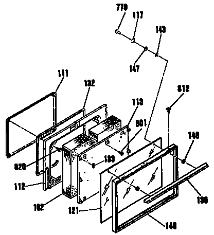 Kenmore 9119563992 door section diagram