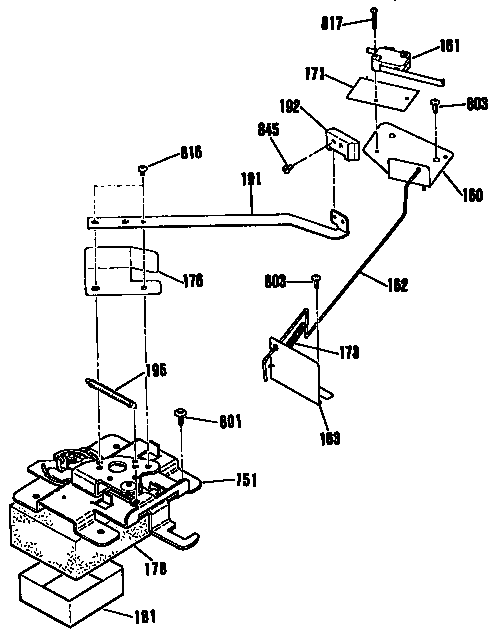 Kenmore 9119563992 door lock section diagram