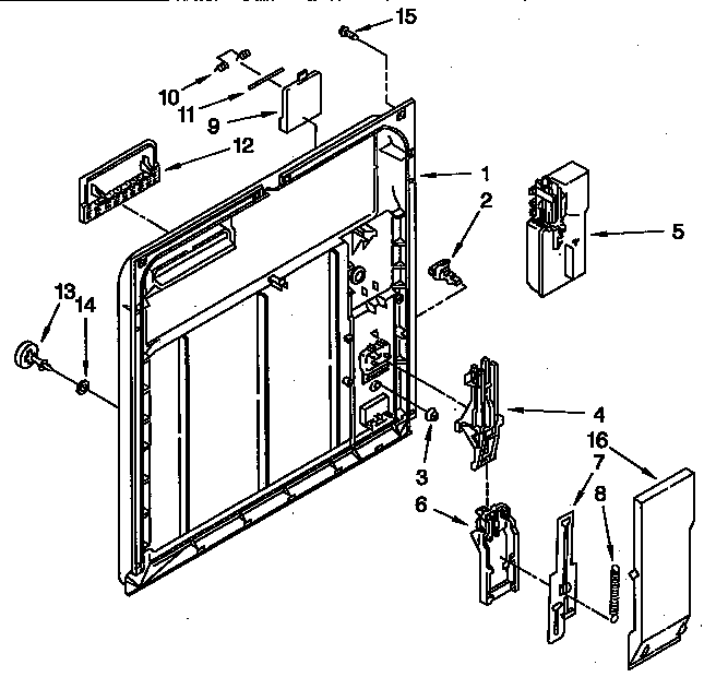 Kenmore 6651663591 inner door parts diagram