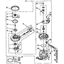 Kenmore 6651563591 pump and motor parts diagram