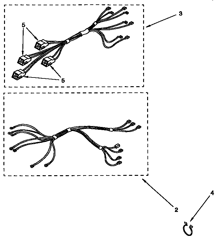 Whirlpool RF302BXYW2 wiring harness parts diagram