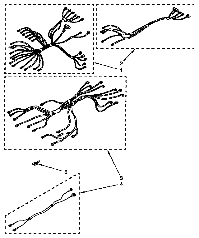 Whirlpool RF376PXYN2 wiring harness parts diagram