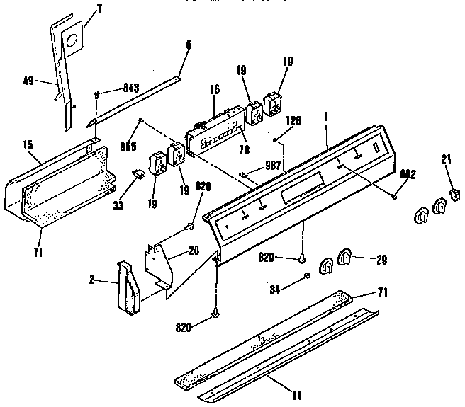 Kenmore 9114553590 control section diagram