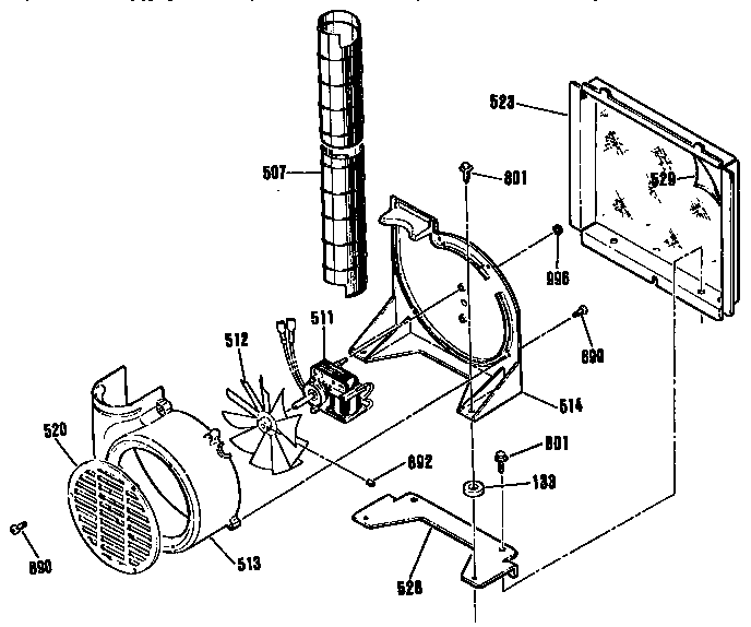 Kenmore 9114553590 blower section diagram
