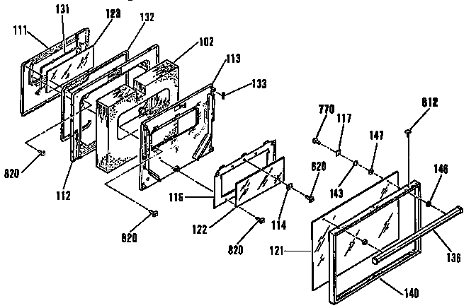 Kenmore 9114553590 door section diagram