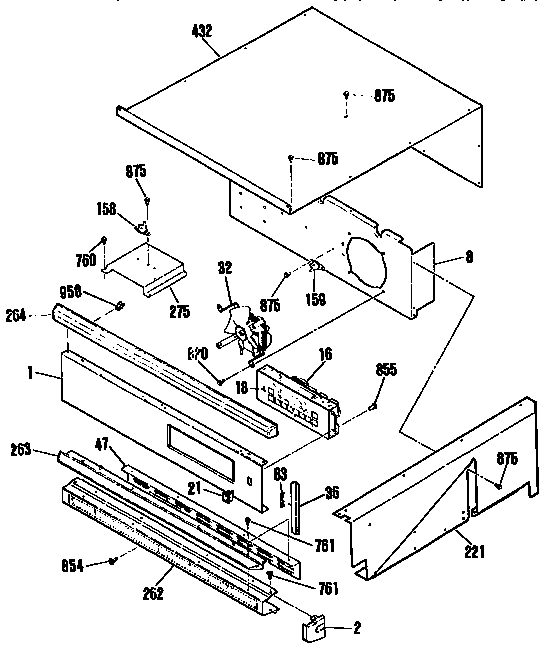 Kenmore 9114742593 control panel section diagram