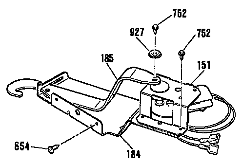 Kenmore 9114742593 door lock section diagram