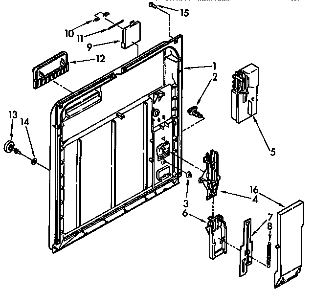 Kenmore 6651765592 inner door parts diagram
