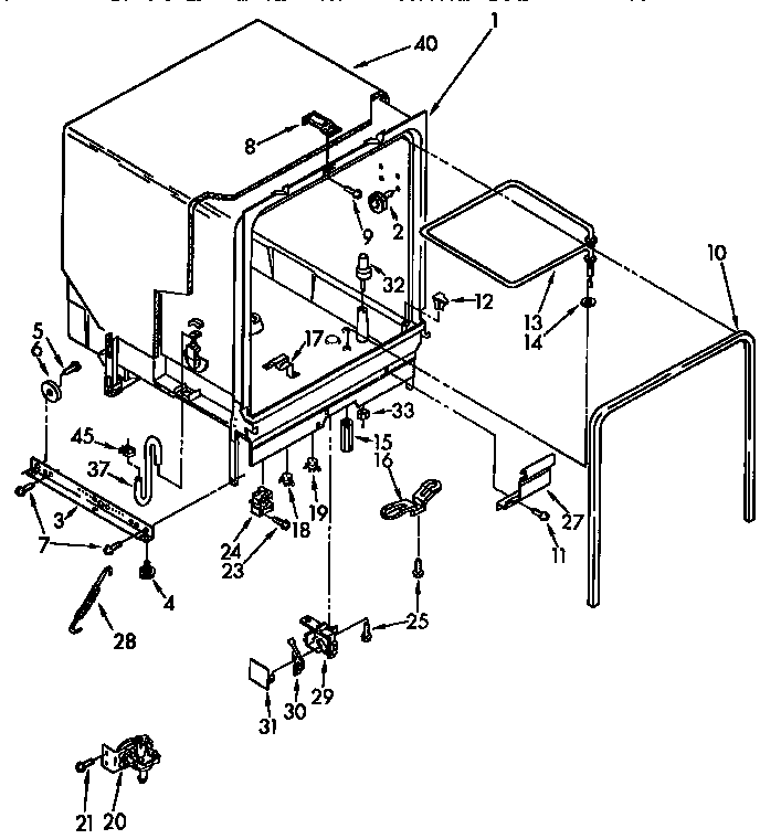 Kenmore 6651765592 tub assembly parts diagram