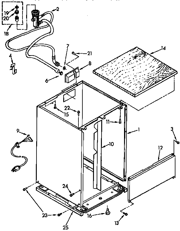 Kenmore 6651765592 cabinet parts diagram