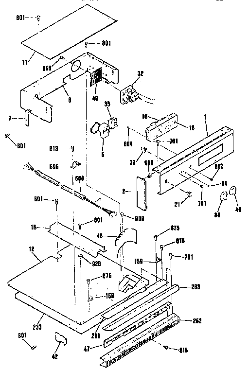 Kenmore 9114132992 control section diagram