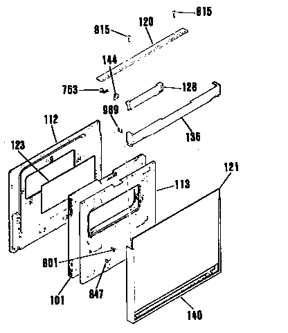 Kenmore 9114132992 lower door section diagram
