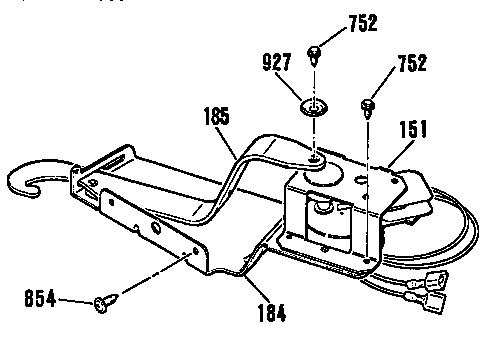 Kenmore 9114132992 door lock section diagram