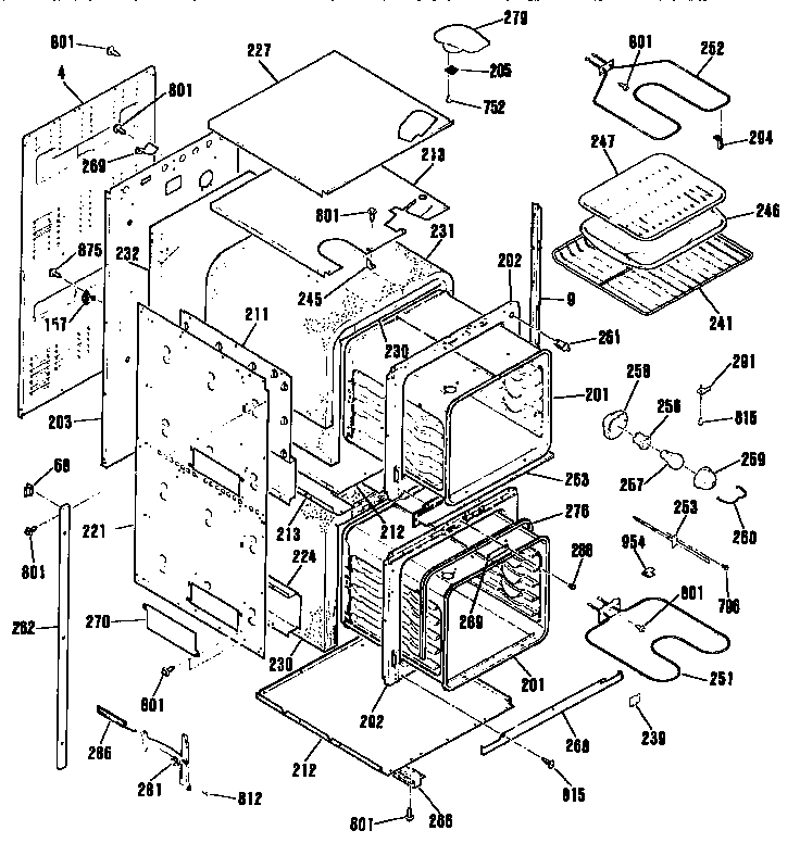 Kenmore 9114132992 body section diagram