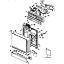 Kenmore 363GSD500P-49WA control panel and door assembly diagram