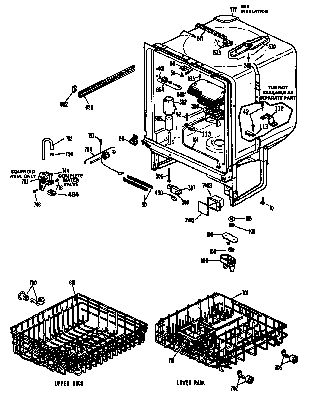 Kenmore 363GSD500P-49WA cabinet diagram