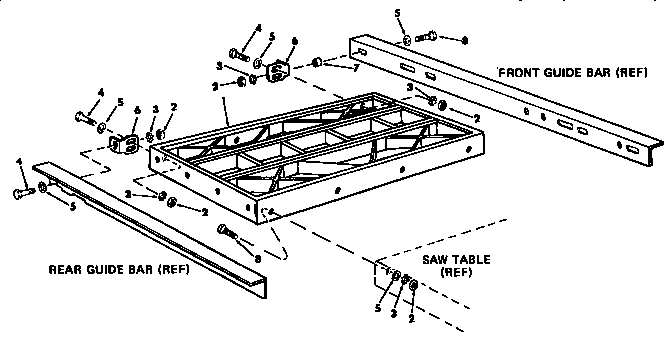 Craftsman 113298722 table extensions diagram