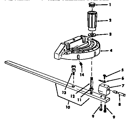 Craftsman 113298722 miter gauge assembly diagram