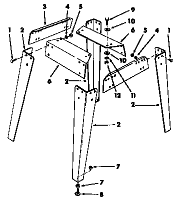 Craftsman 113298722 leg set diagram