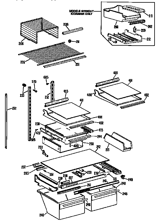 Kenmore 3639732714 shelf parts diagram