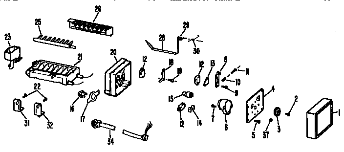 Kenmore 3639732714 icemaker diagram