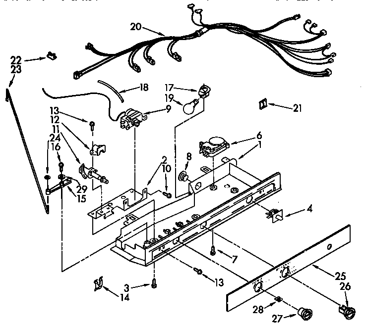 Kenmore 1069545510 control parts diagram