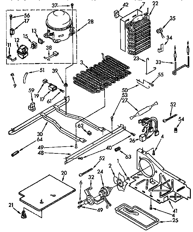 Kenmore 1069545510 unit parts diagram