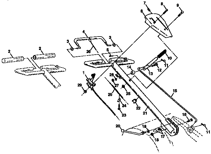 Craftsman 917298561 repair parts, handles diagram