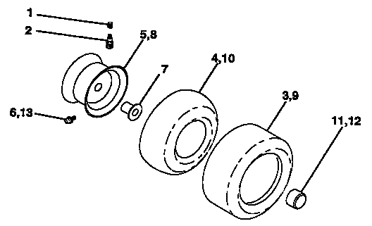 Craftsman 917257710 wheels and tires diagram