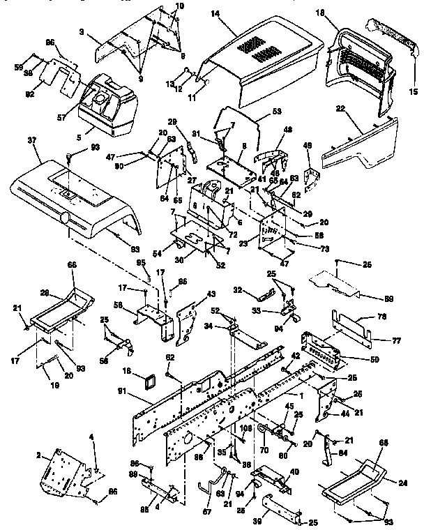 Craftsman 917257710 chassis and enclosures diagram