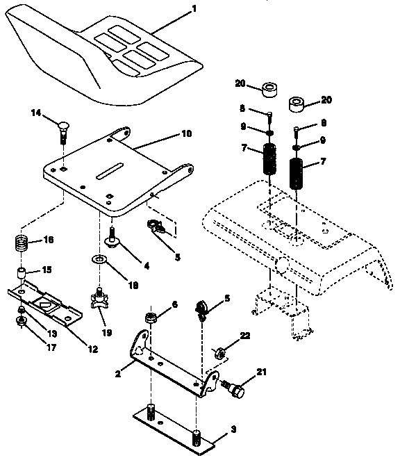 Craftsman 917257710 seat assembly diagram