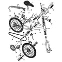 Sears 502455410 boy's 20" bmx diagram