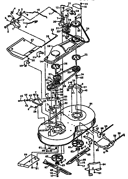 Murray 403221 40" blade housing complete diagram