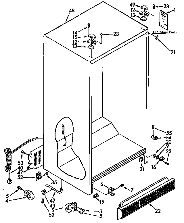 Kenmore 1069545720 cabinet parts diagram