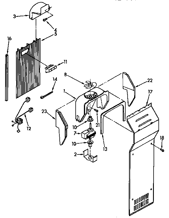 Kenmore 1069545720 air flow parts diagram