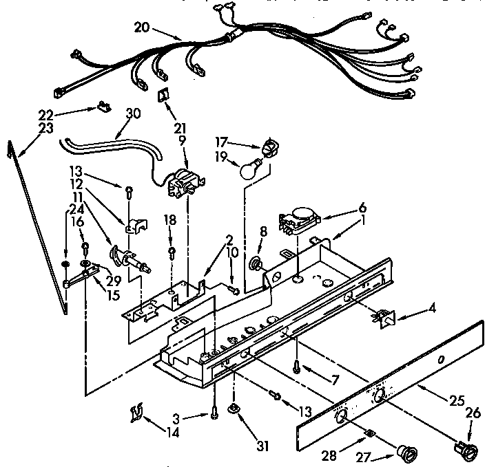Kenmore 1069545720 control parts diagram