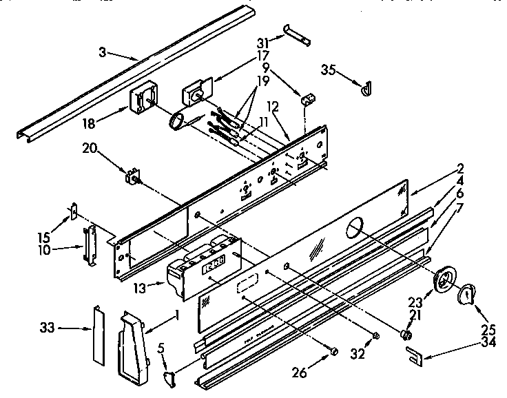 Kenmore 6654558995 control panel parts diagram