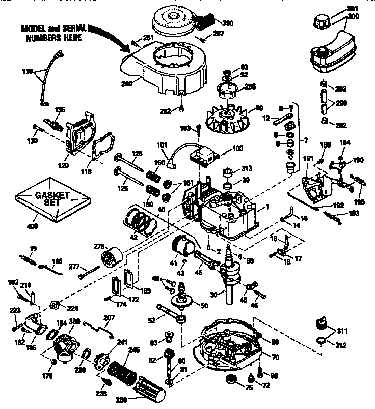 Craftsman 917380093 4-cycle engine diagram