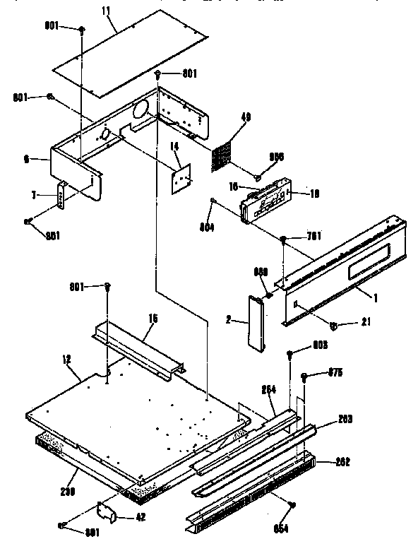 Kenmore 9113012991 control section diagram