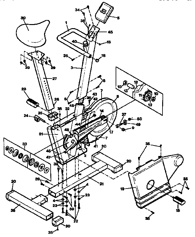 Weslo WL650030 unit parts diagram