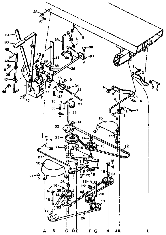 Murray 403133 blade housing top half diagram