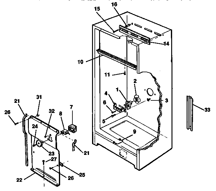 Kenmore 2539235411 liner parts diagram