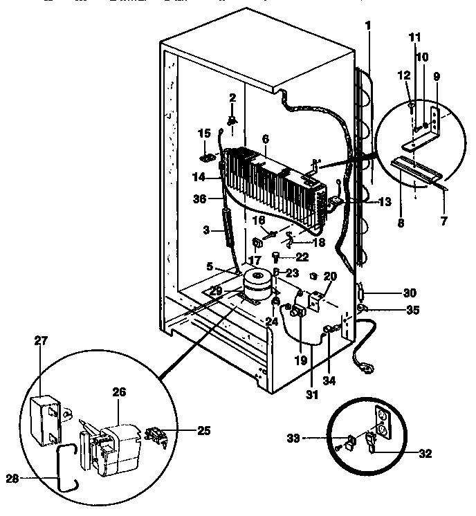 Kenmore 2539235411 unit parts diagram