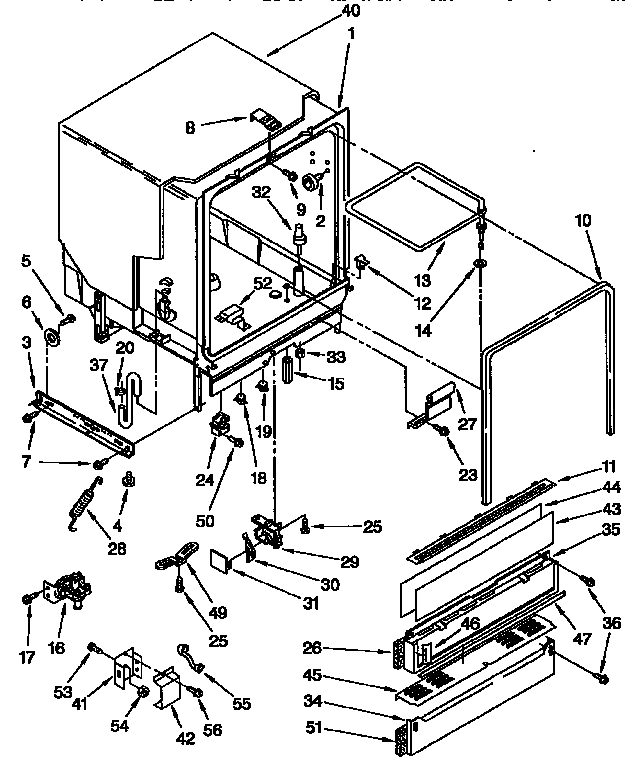Whirlpool DU8900XY2 tub assembly parts diagram