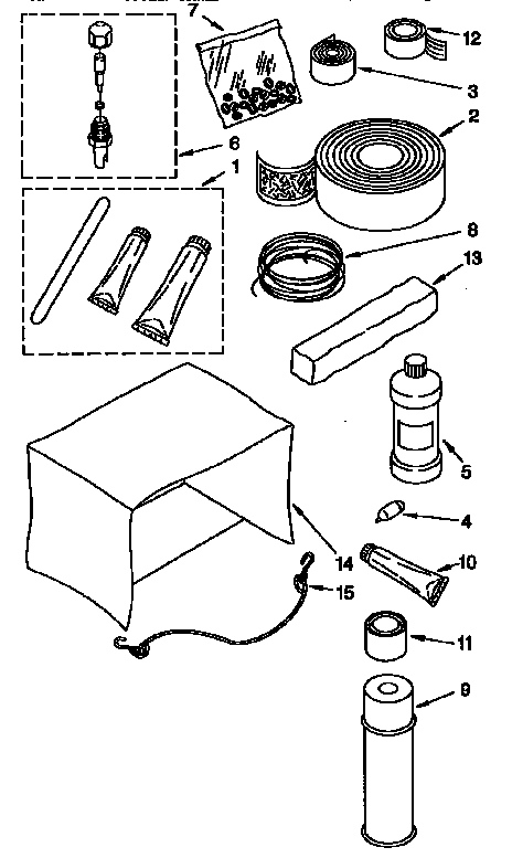 Kenmore 1068790518 optional parts (not included) diagram