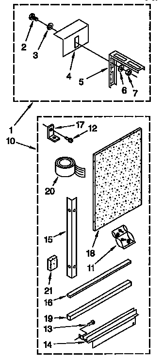 Kenmore 1068790518 installation parts diagram