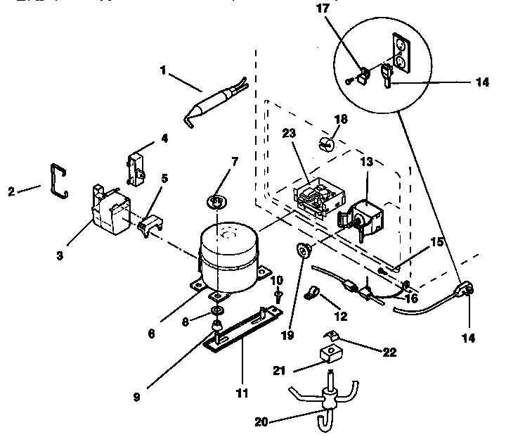 Kenmore 2539133582 unit parts diagram